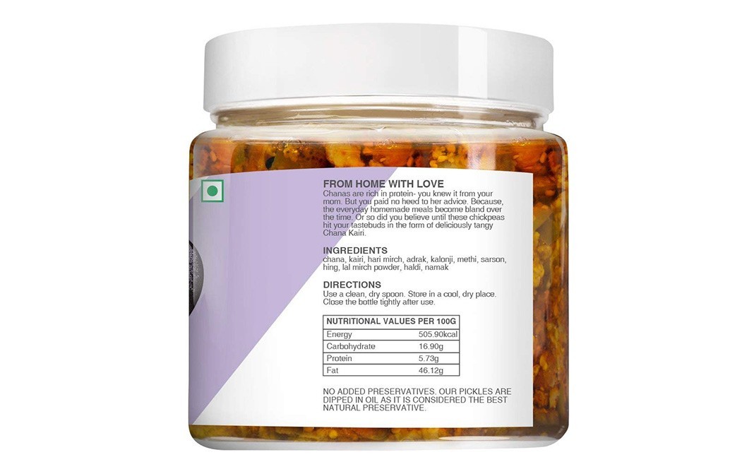Ek Chammach Homemade Pickles - Chana Kairi   Jar  250 grams